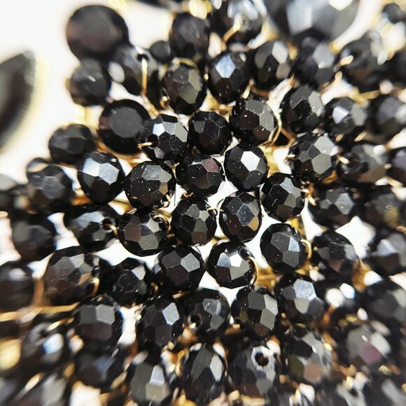 Luxury Black Crystal Crown, Gothic Queen Headdress, Prom Tiara, Gold Crown main image 6